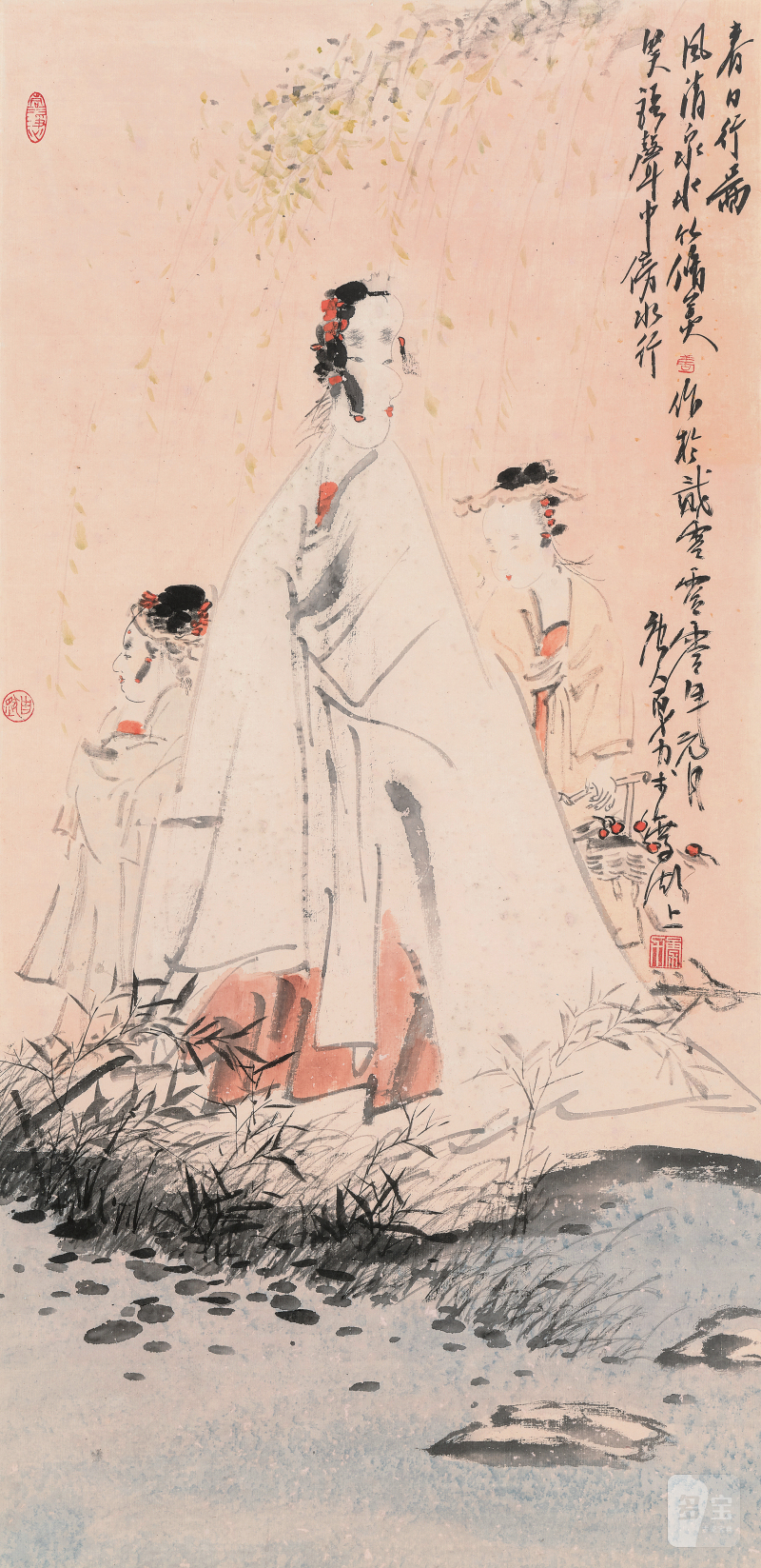 唐勇力 b.1951 春日行图 - 图2